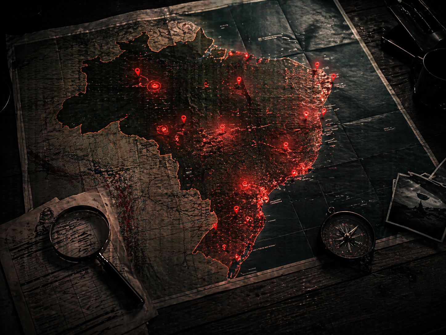 Mapa de Casos no Brasil